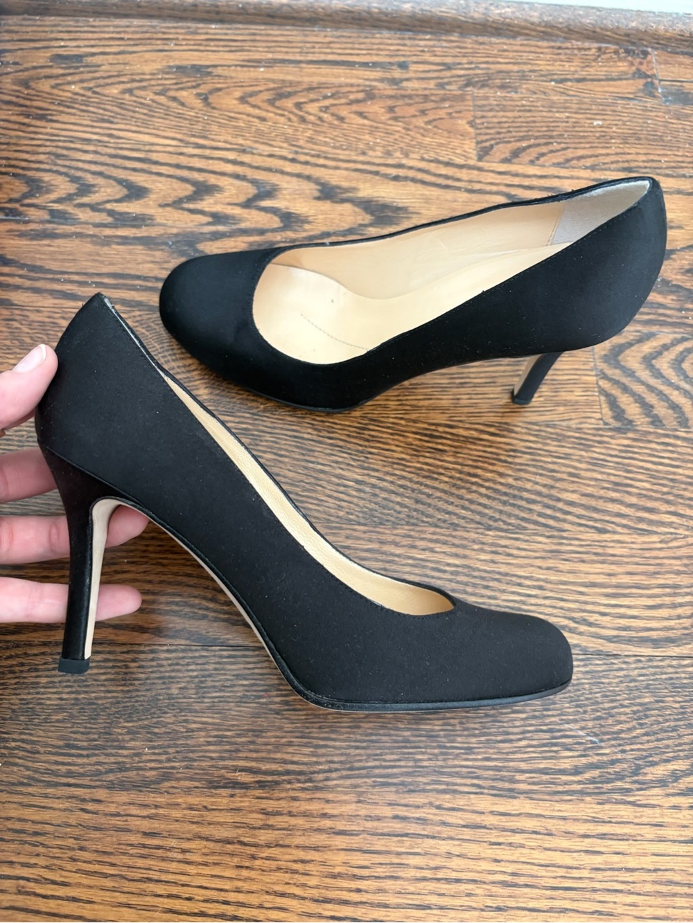 kate spade Black Suede High Heel Pumps